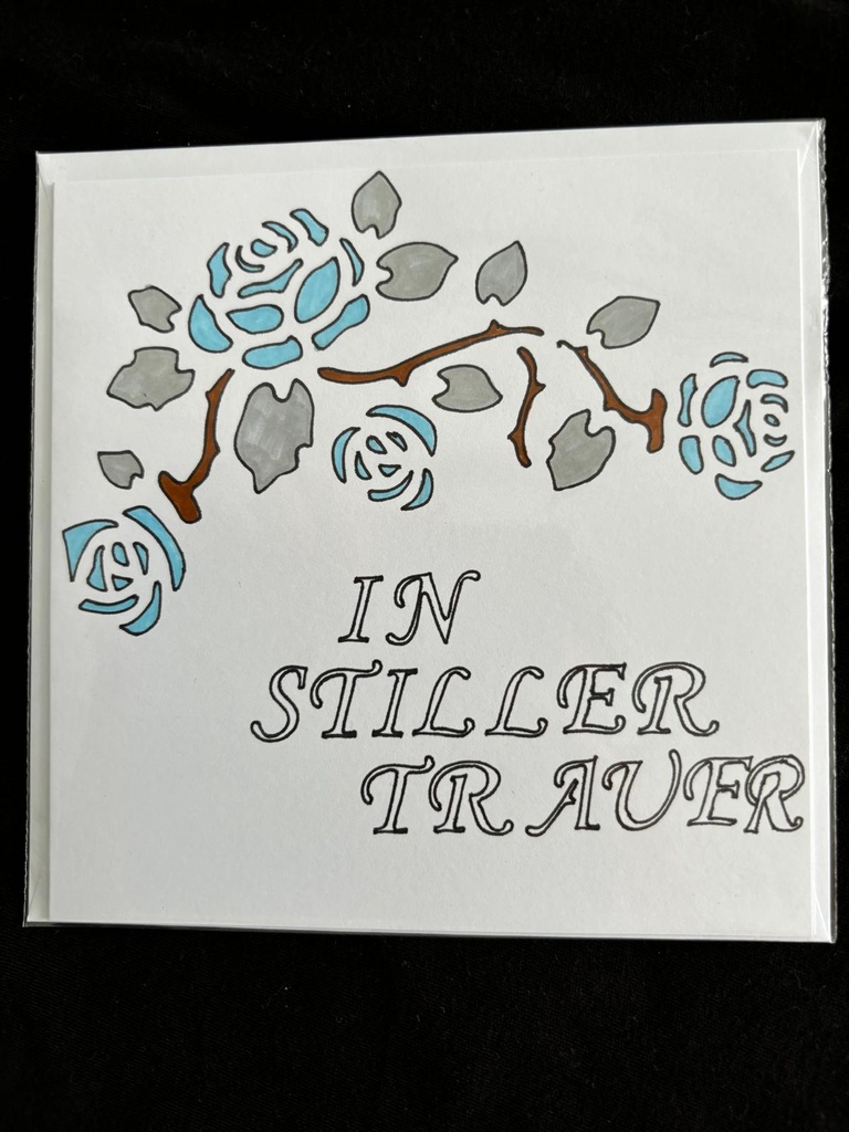 Trauerkarte hellblau