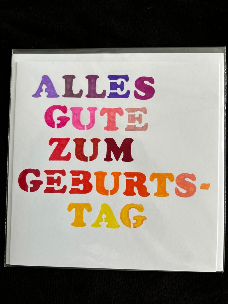 Geburtstagskarte farbig