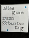 Geburtstagskarte schlicht blau