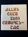 Geburtstagskarte rot/gelb kariert