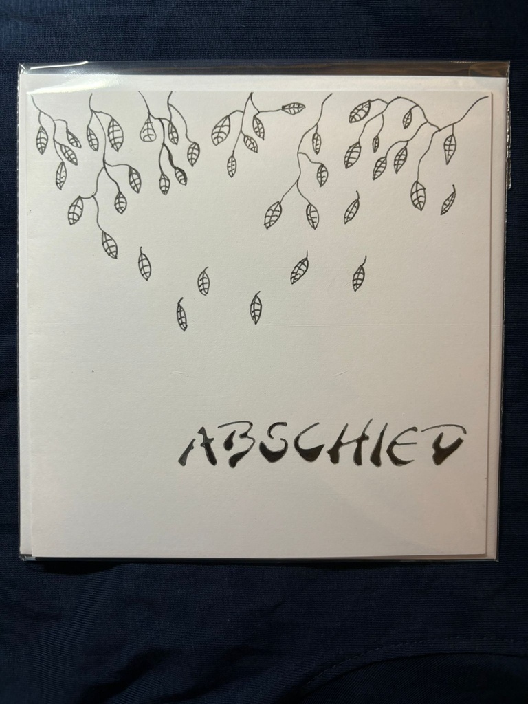 Trauerkarte mit Blätter