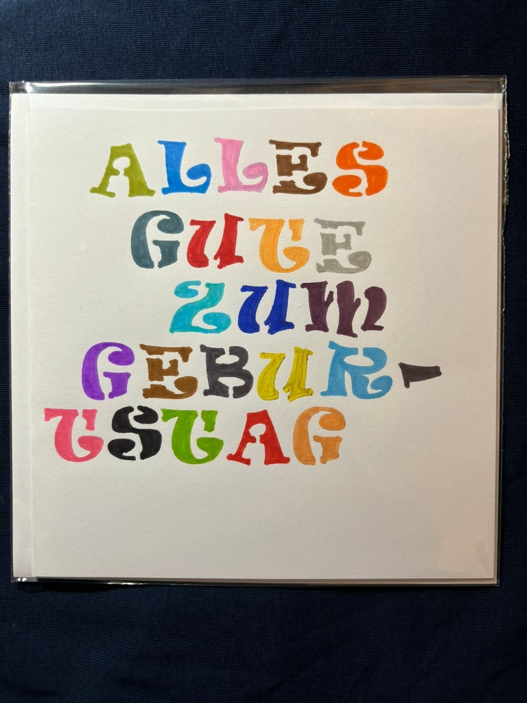 Geburtstagskarte sehr farbig
