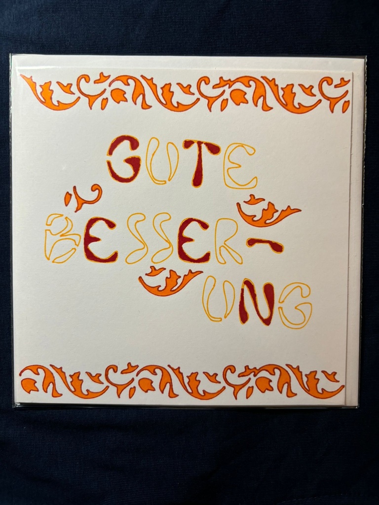 Geburtstagskarte rot/orange