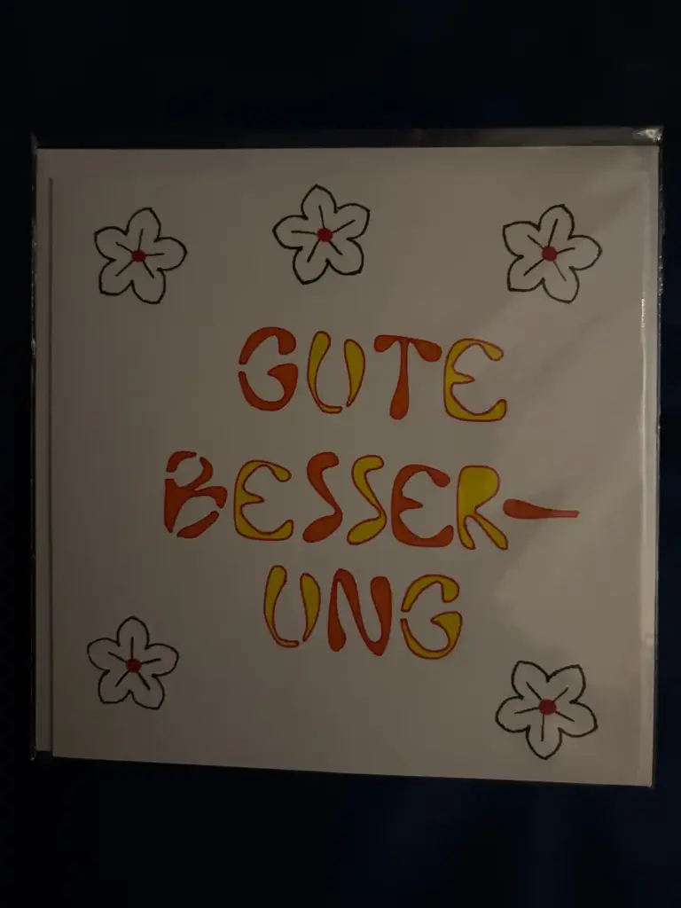 Gute Besserungskarte mit Blumen