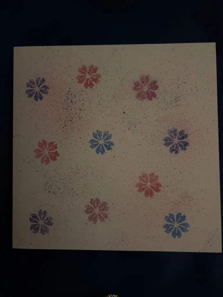 Blanko Karte mit Blumen
