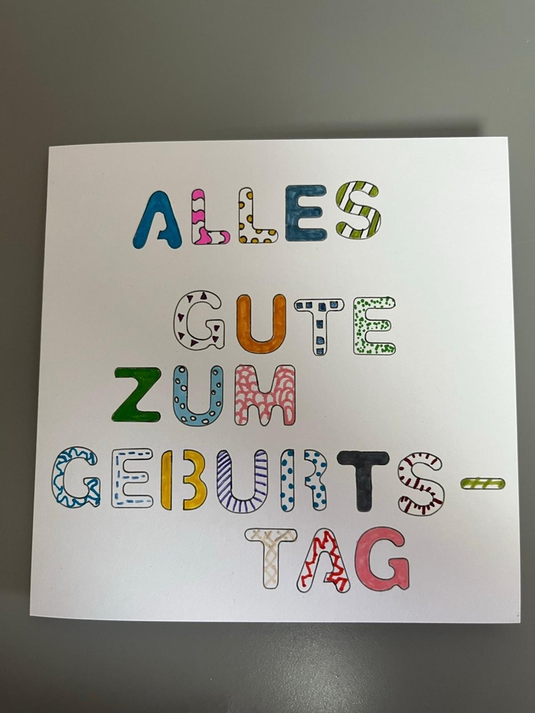 Geburtstagskarte mit Muster