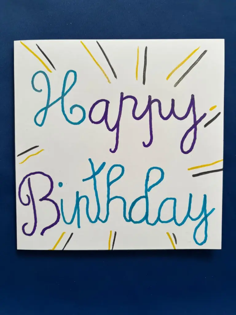 Geburtstagskarte mit grosser Schrift