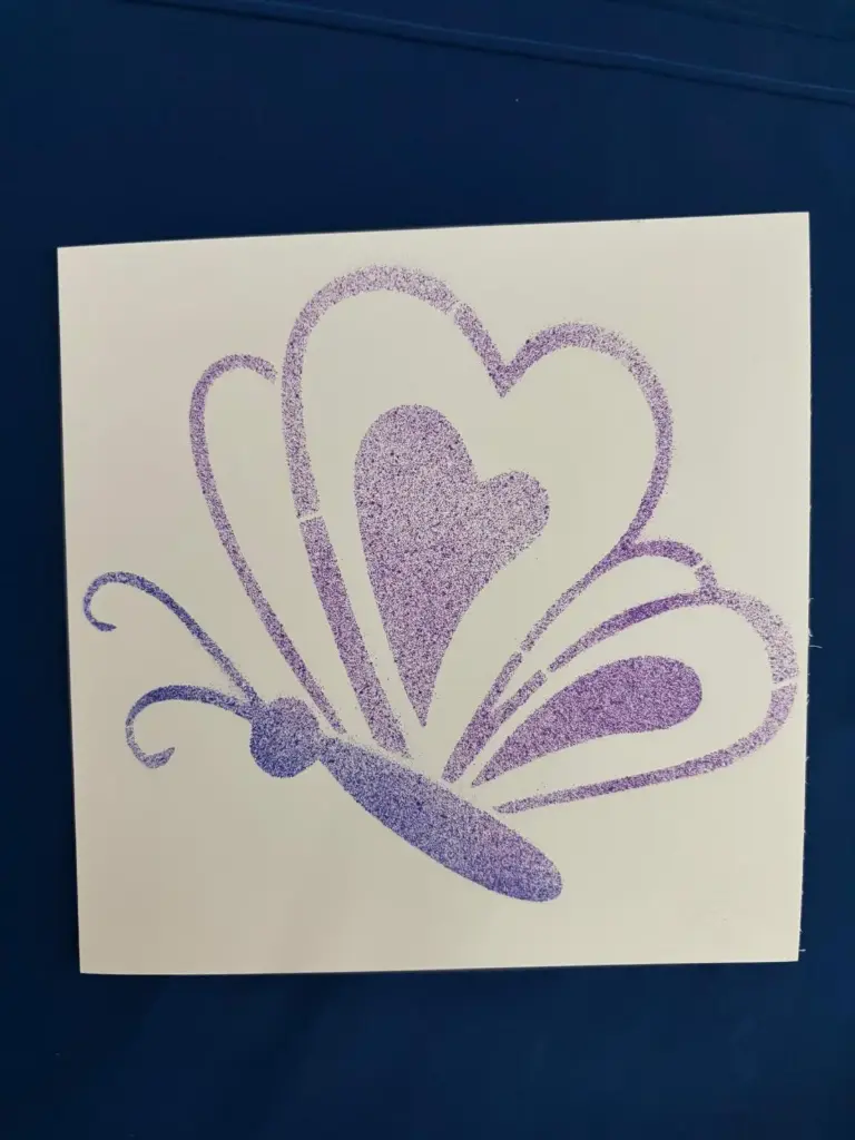 Blanko Karte mit Schmetterling