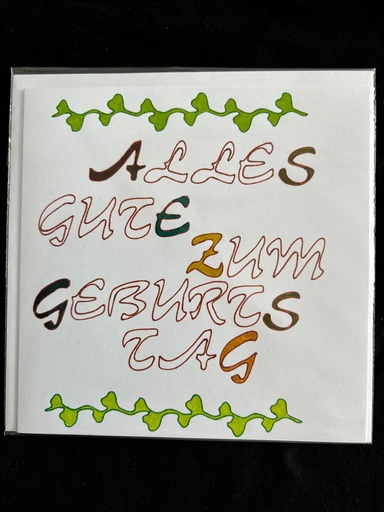 Geburtstagskarte grün/braun