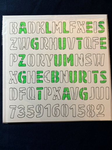 Geburtstagskarte mit viel Buchstaben