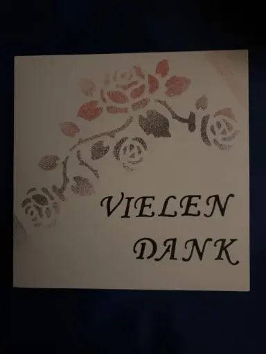 Vielen Dank mit Blumenverziehrung