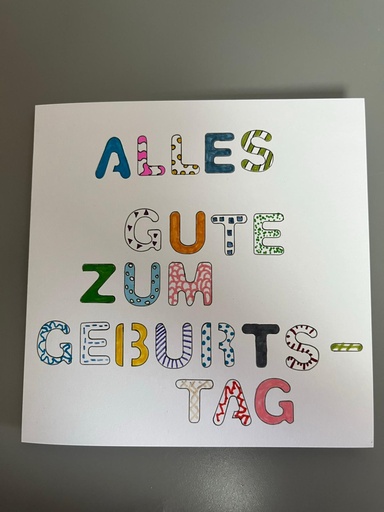 Geburtstagskarte mit Muster