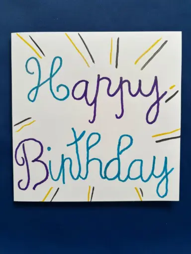 Geburtstagskarte mit grosser Schrift
