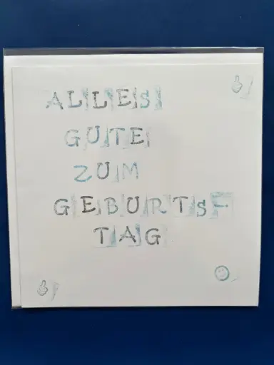 Geburtstagskarte hellblau