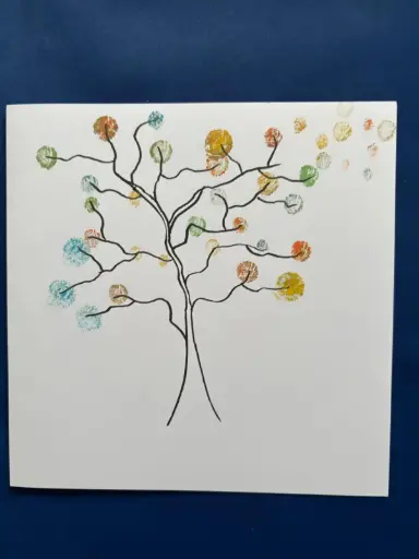 Blanko Karte mit Baum