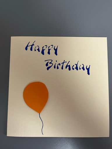 Geburtstagskarte schlicht mit Ballon