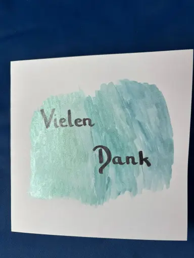 Dankes Karte mit viel Glitzer
