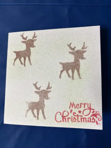 Merry Christmas mit drei braunen Renntiere