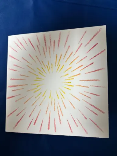 Blanko Karte mit Sonnenstrahlen