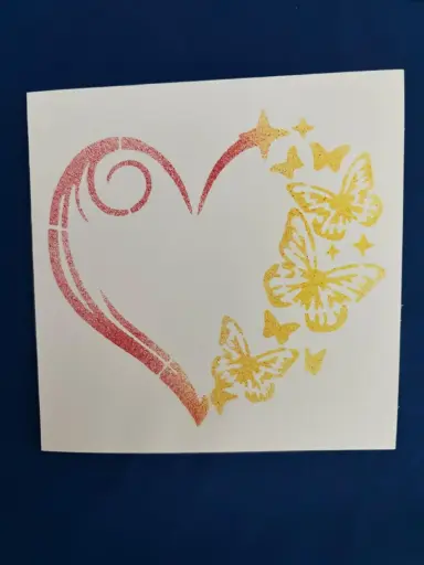 Blanko Karte mit Schmetterlinge